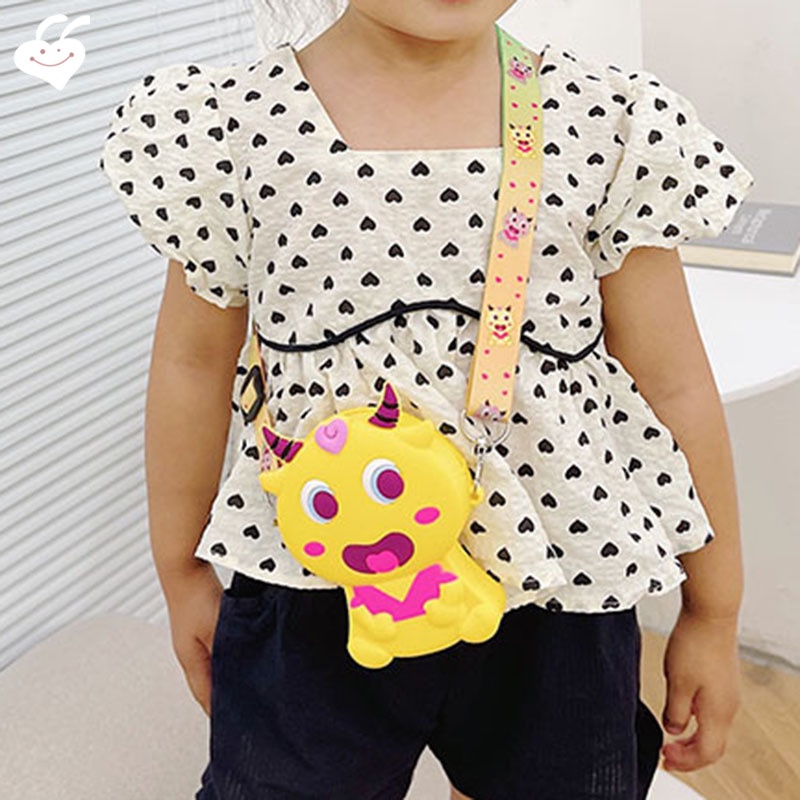 Túi Đeo Chéo Silicon Mini Đa Năng In Họa Tiết Hoạt Hình Dễ Thương Dành Cho Nữ