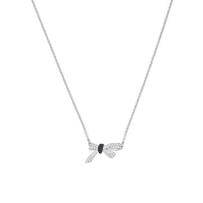 Truy cập chính hãng schwa áo pha lê mùa hè 2018 mới bạc Bow Necklace 5412679