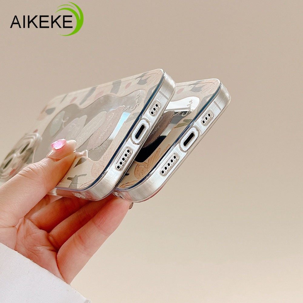 Ốp Điện Thoại TPU Mềm Họa Tiết Hoa Cúc Có Gương Soi Cho iPhone 13 12 11 Pro XS Max XR X