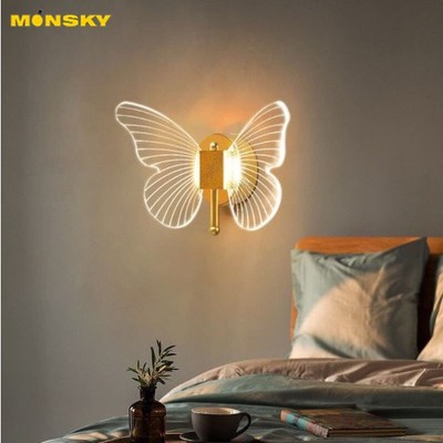 Đèn tường LED MONSKY hình con bướm độc đáo trang trí nội thất hiện đại - 3 chế độ ánh sáng