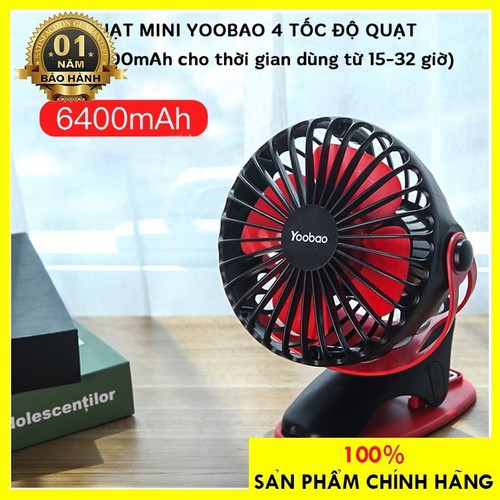 [Mã ELMS5 giảm 7% đơn 300K] Combo 5-10quạt yoobao tích điện 6400mah