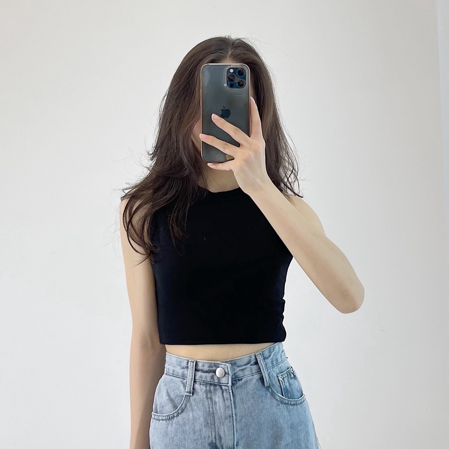 Áo croptop ba lỗ sát nách- Miho house