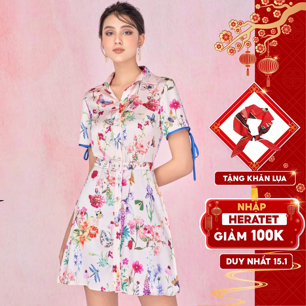 Bộ Jumpsuit Họa Tiết HeraDG Thiết Kế Kèm Đai Eo Tháo Rời Có Thể Tùy Chỉnh, Chất Liệu Vải Cao Cấp SJSBA002