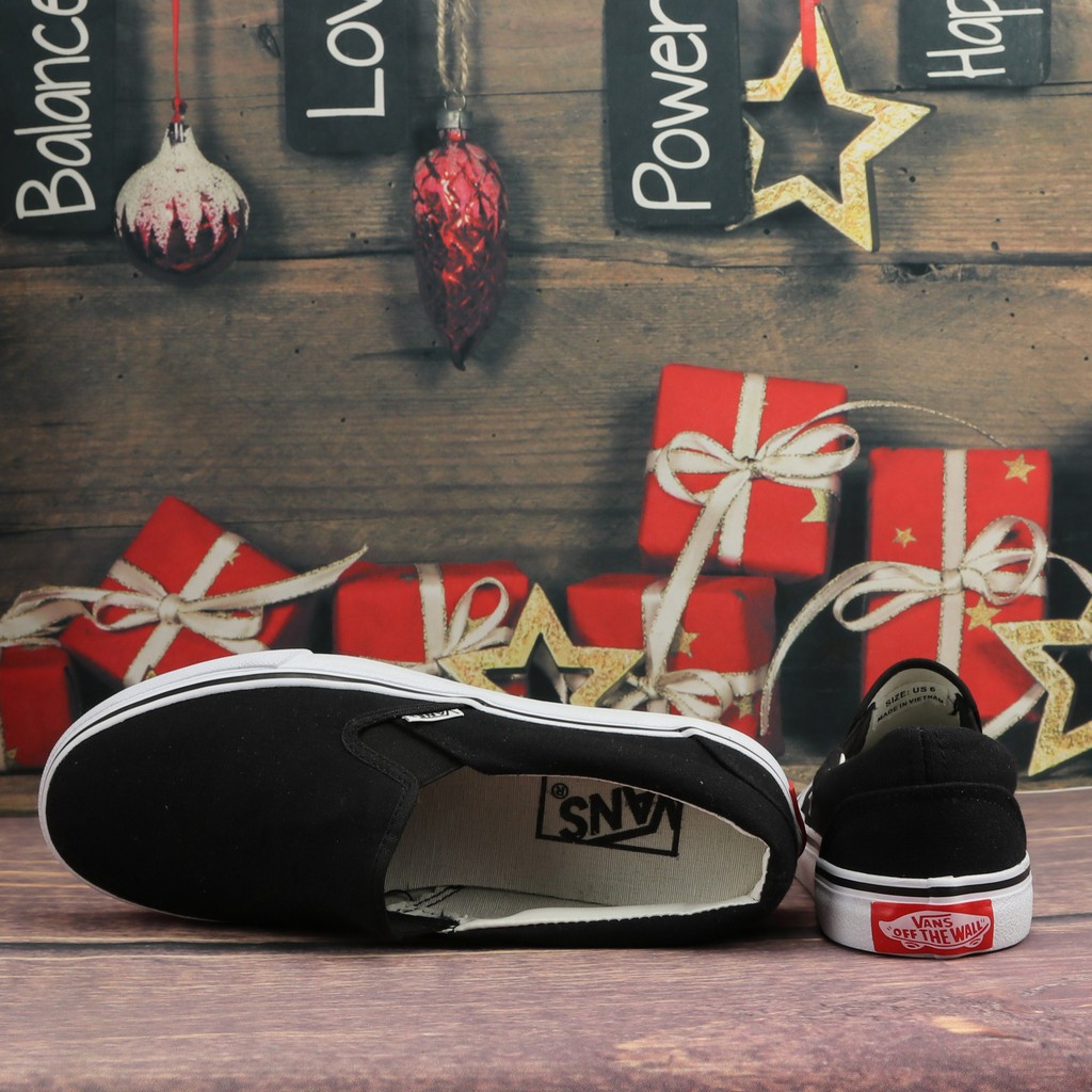 Giày slipon đen nam cổ thấp | BigBuy360 - bigbuy360.vn