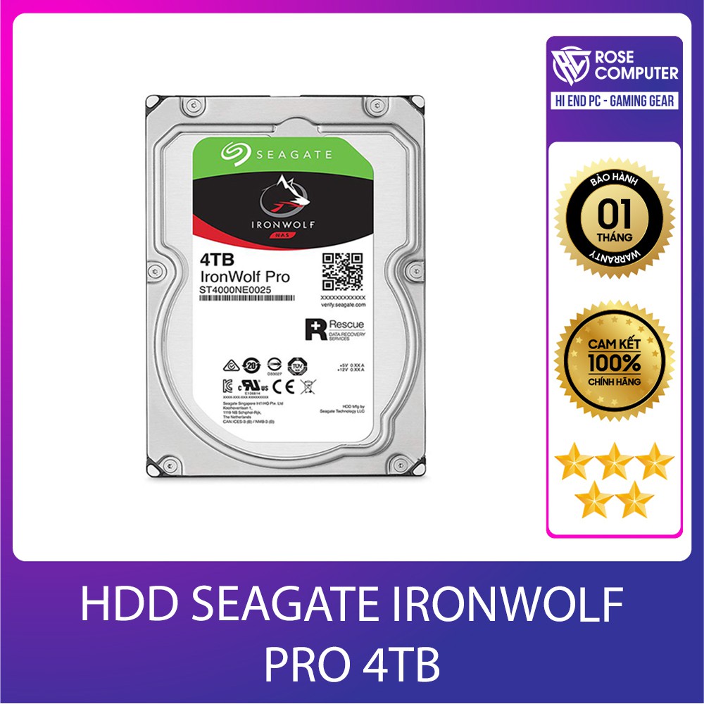 ổ cứng HDD SEAGATE IRONWOLF PRO 4TB