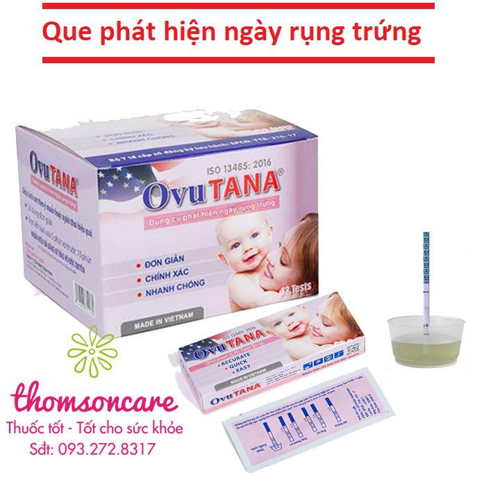 Combo 6 que thử rụng trứng Ovutana - Chính xác - Giao hàng kín đáo, che tên, test canh trứng rụng