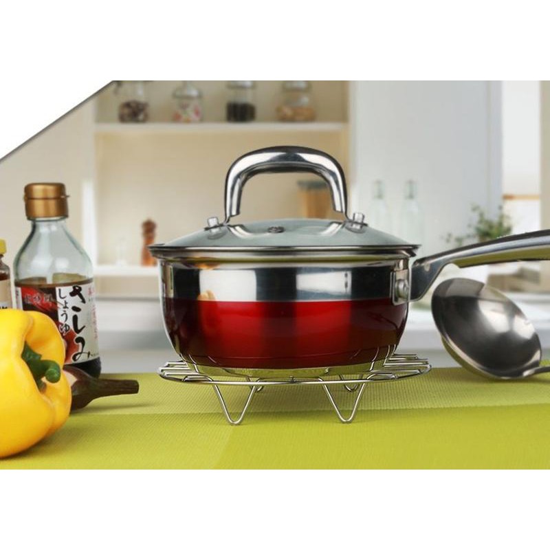 Vỉ inox 4 chân dùng để hấp đồ hấp bánh siêu tiện lợi - Đường kính 19cm