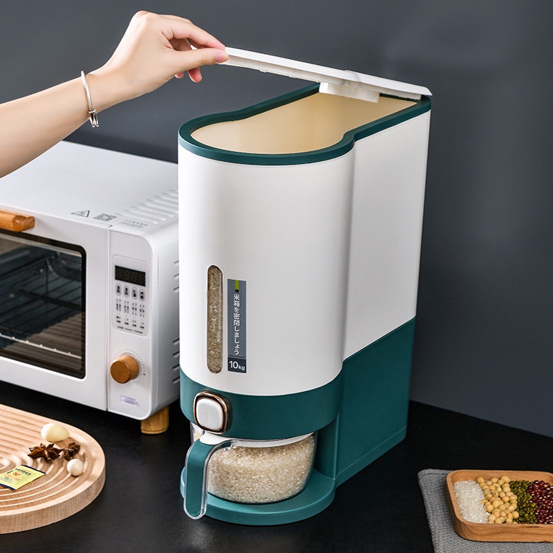 Thùng đựng gạo thông minh, kèm cốc vo gạo