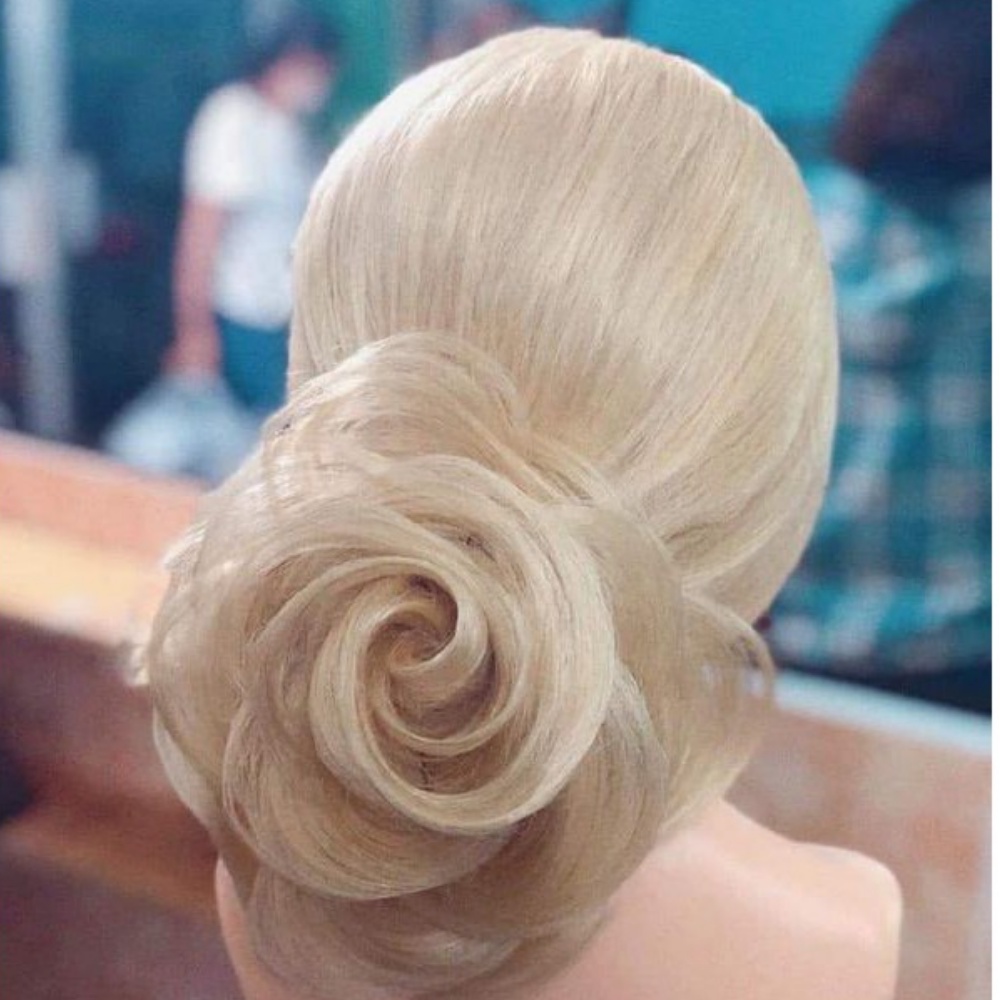 Đầu manocanh học tóc trang điểm - Đầu ken tóc thật, dày, óng mượt