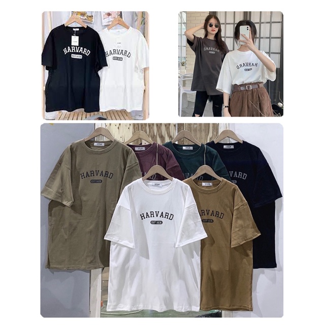 Áo thun 3158 HARVARD form rộng oversize unisex
