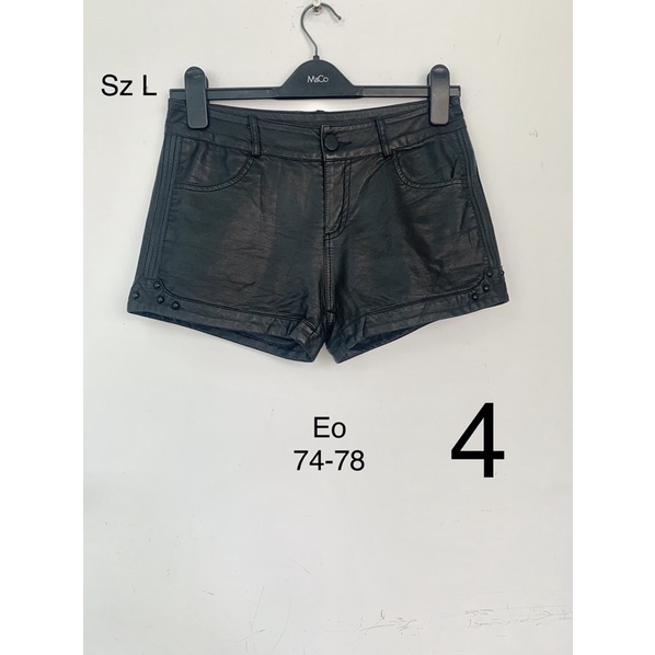Quần short da đen