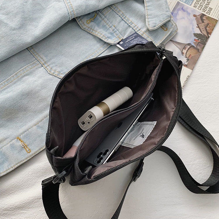 Túi đeo chéo thêu logo Kangol thời trang đơn giản cho nam