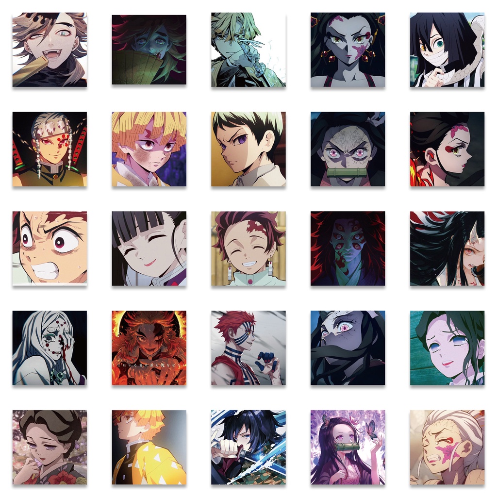 54/25/10 Sticker Anime Demon Slayer Dán Trang Trí Đa Năng