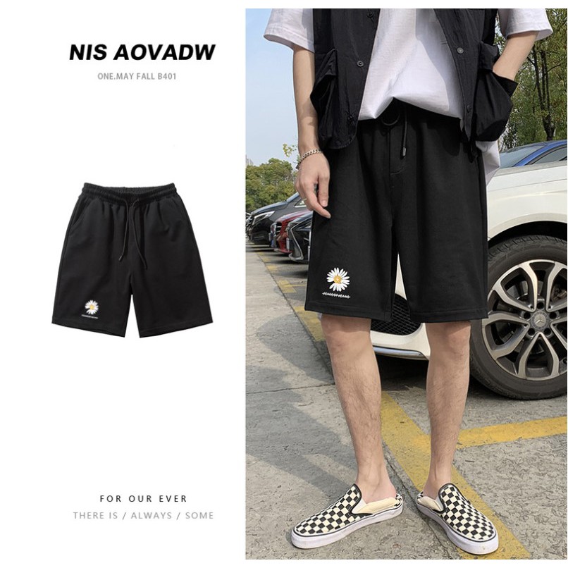 Quần short thể thao hoa cúc daisy unisex siêu hot | BigBuy360 - bigbuy360.vn