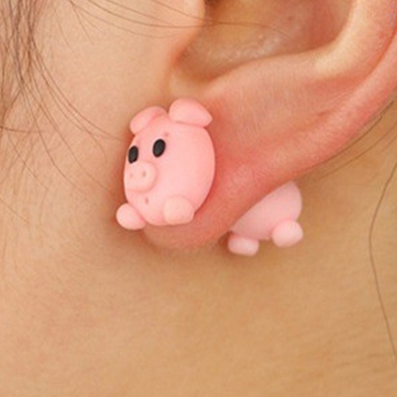 Khuyên Tai Hình Động Vật Nhỏ Khủng Long Thỏ Cá Sấu Cáo Cá Tính Phong Cách Âu Mỹ