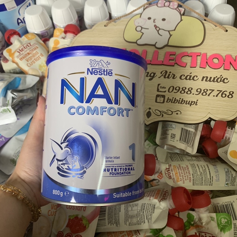 Sữa Nan Comfort 800g Úc đủ số 1 2 3