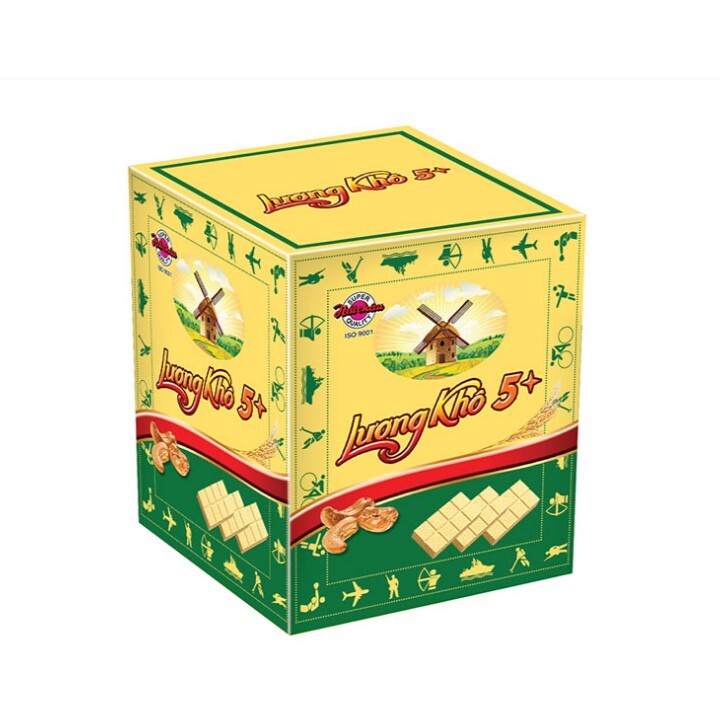 Hộp 10 gói lương khô 5 sao/ 5+ Hải Châu gói 70g