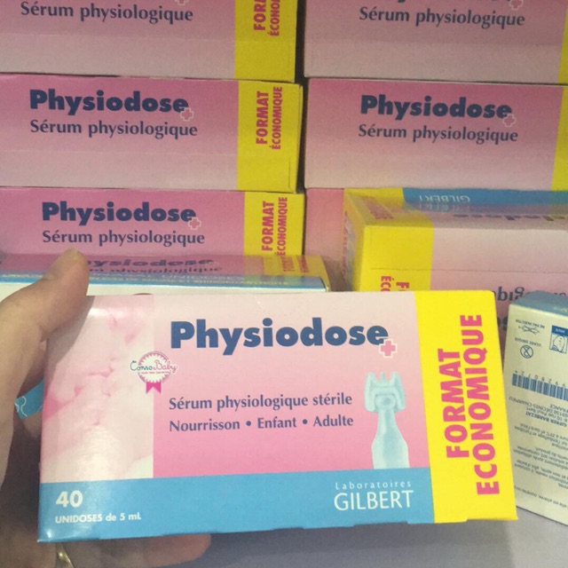 Nước muối sinh lý Pháp Physiodose hồng