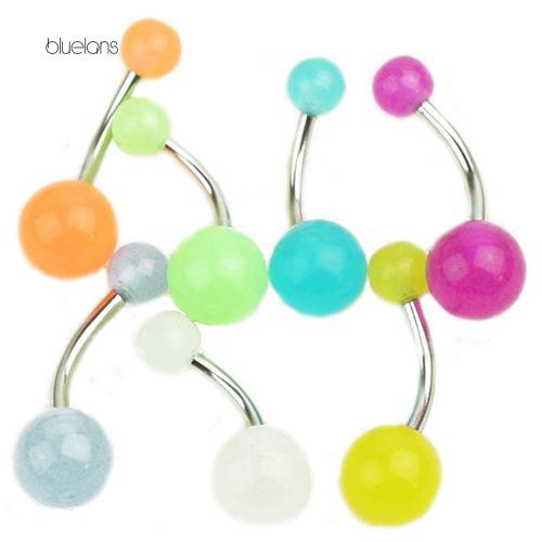 [Bluelans] Set 7 Khuyên Rốn Dạ Quang Phát Sáng Trong Bóng Tối Cho Nữ