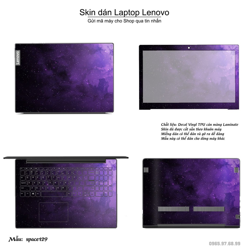 Skin dán Laptop Lenovo in hình không gian nhiều mẫu 22 (inbox mã máy cho Shop)