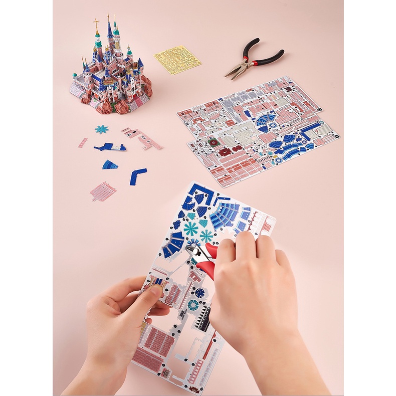 Mô hình lắp ráp kim loại lâu đài disney Dream Castle-tặng ngay một mẫu tự chọn 100k đón giáng sinh