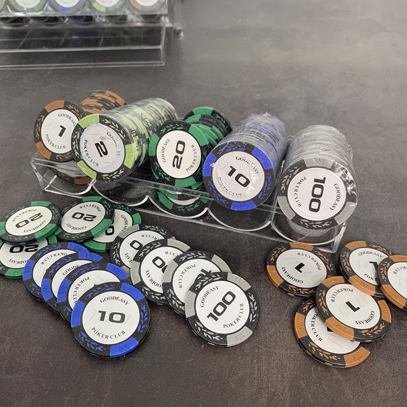 Set 10 Chip poker có số ( phỉnh poker ) hợp chất nhựa ABS có lõi kim loại cao cấp TẶNG KHAY KHI MUA 100 CHIP