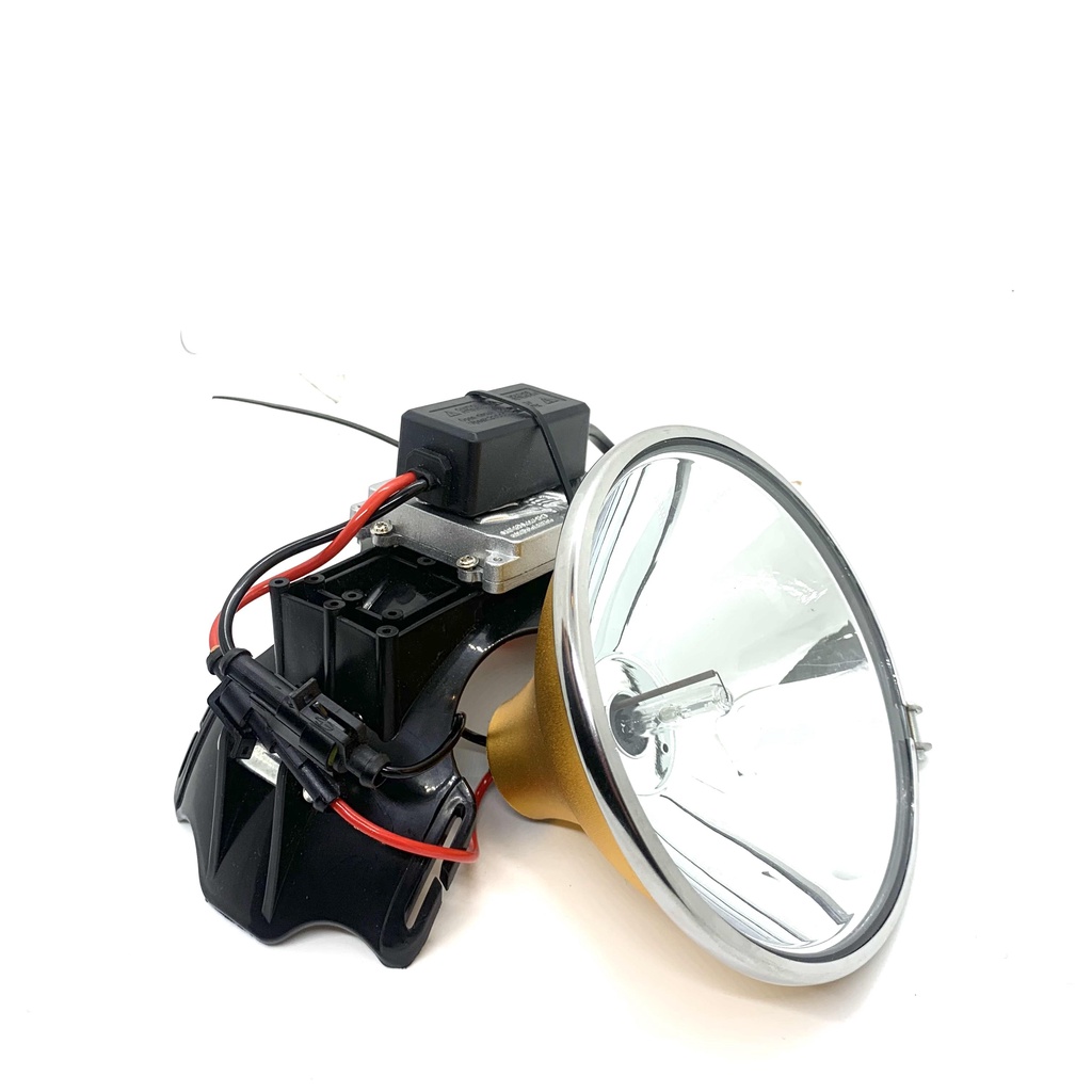 Đèn pin đội đầu siêu sáng đèn kẹp bình ác quy 12V mã A999 bóng Xenon  chóa 15cm