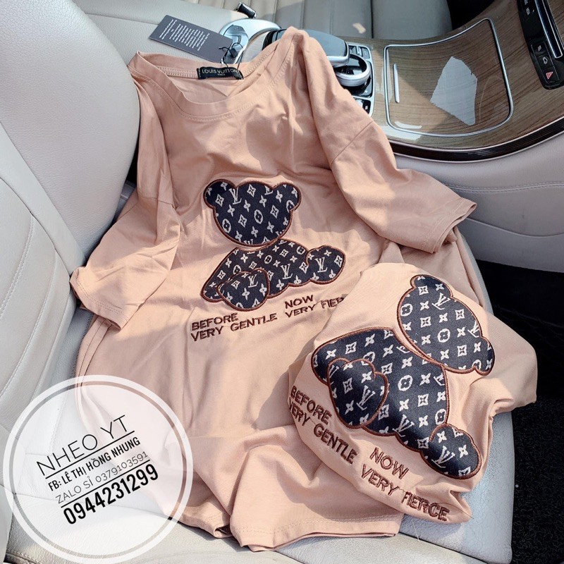 [Mã FAMAYWA giảm 10K đơn 50K] ÁO PHÔNG THÊU GẤU L.V 3 MÀU CHO NỮ | BigBuy360 - bigbuy360.vn