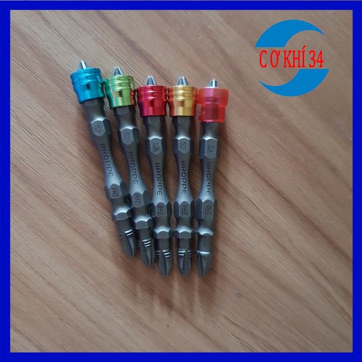 Mũi bắt vít 4 cạnh thay 2 đầu chuôi từ tính dài 65mm hãng BROPEE
