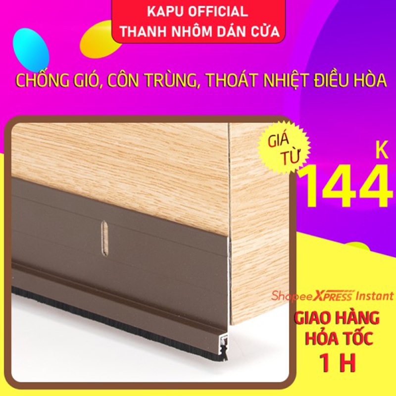 Thanh Dán Chân Cửa Bằng Nhôm Chống Chuột Chống Côn Trùng - Phụ Kiện Cửa KAPU