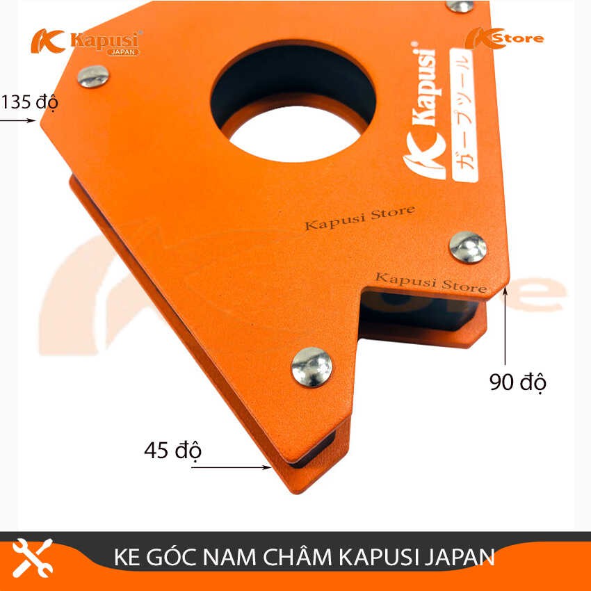 KE GÓC NAM CHÂM 50LBS KAPUSI JAPAN K-2022, Nam Châm Ke Góc Vuông 22KG ( 12x12x2cm)