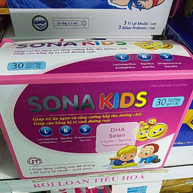 Cốm vi sinh cho bé có nguồn gốc tự nhiên rất dễ uống SONA KIDS 30 gói