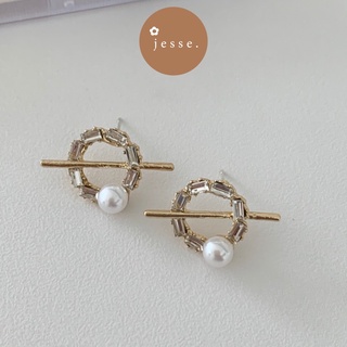 jesse store l Bông tai đá ngọc lạ J135