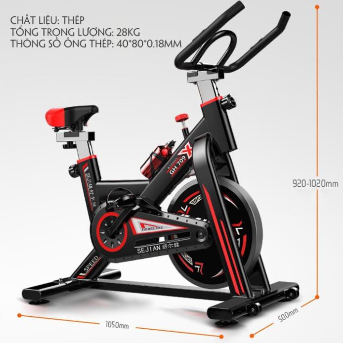 Xe đạp tập thể dục tại nhà, Xe đạp tập gym trong nhà ,khung thép không rỉ mạnh mẽ bền bỉ T366