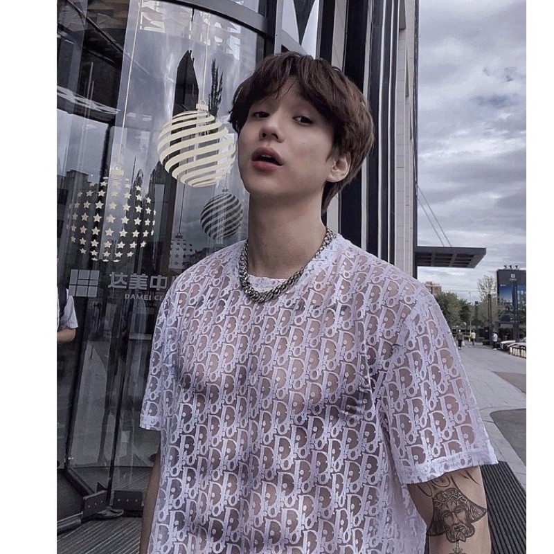 Áo ren lưới nam cao cấp chữ đì ô