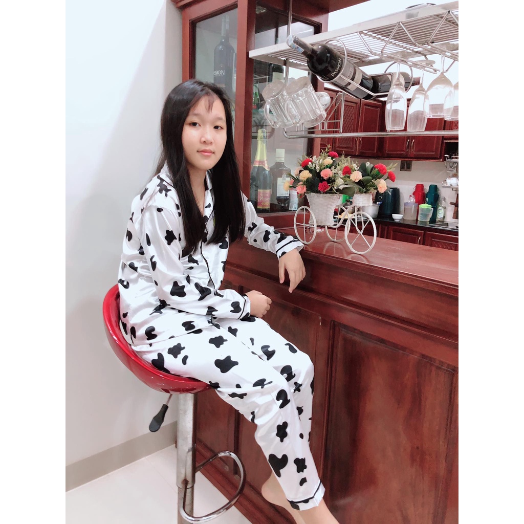 Đồ đồ trẻ con COCA KID cao cấp - bộ đồ ngủ dài tay cho bé chất lụa thoáng mát in hình cực đáng yêu Cho Bé 8-39kg