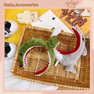 Bờm cài tóc cá mập, khủng long ngoạm đầu cute