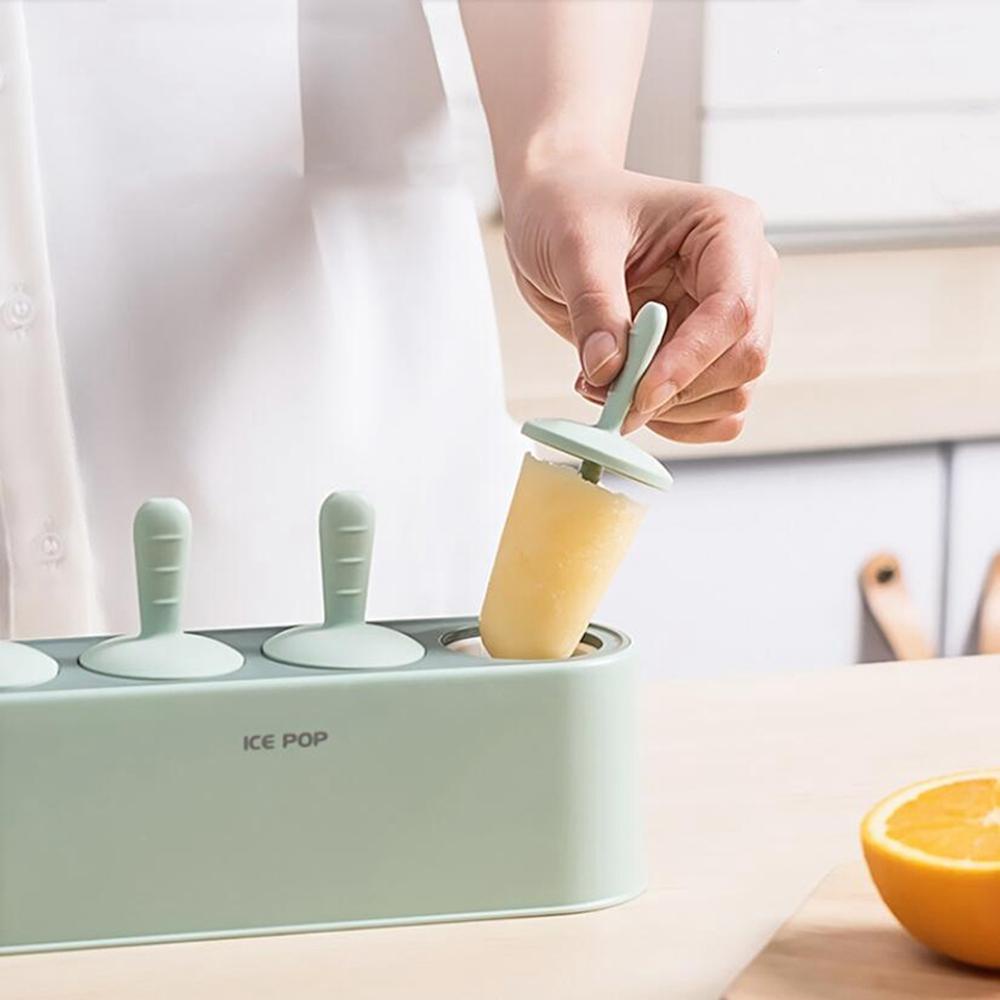 YIYU Khuôn Làm Kem Que 4 Ngăn Tiện Lợi