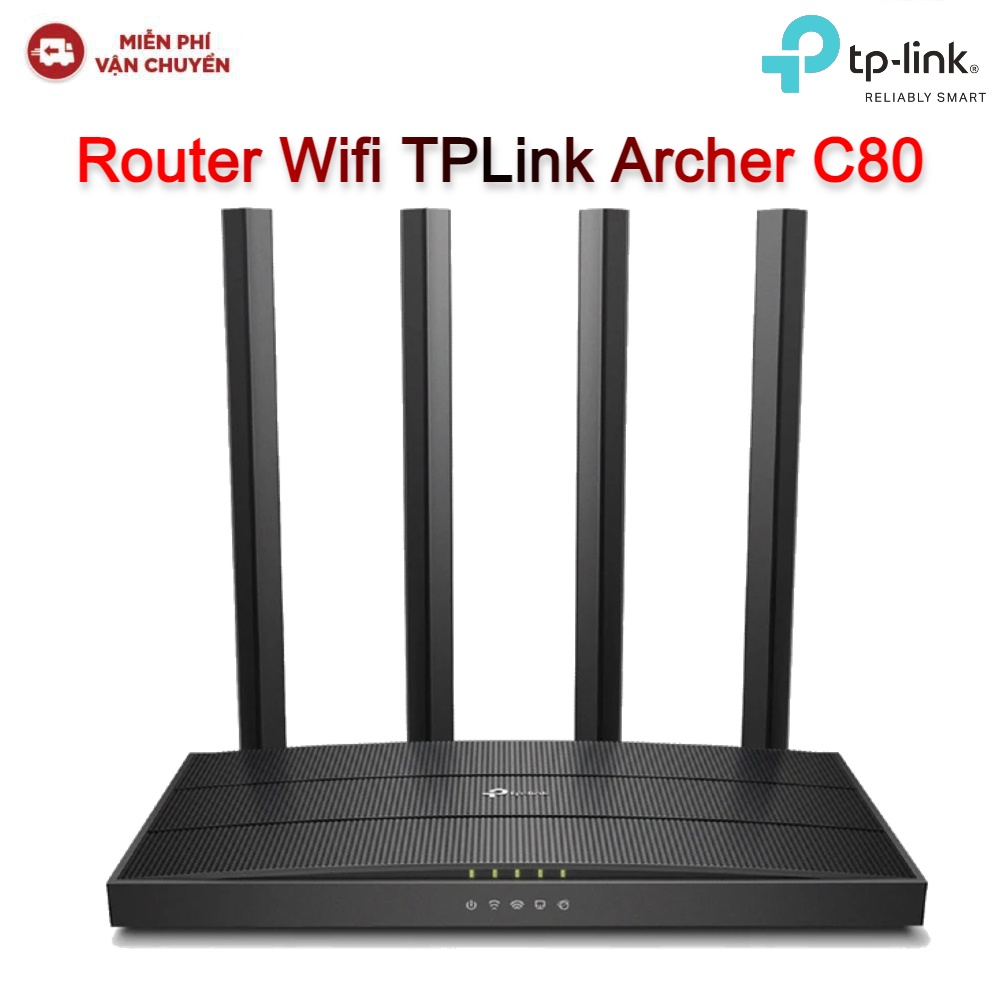 Thiết bị mạng Router Wifi TP-LINK Archer C80 (Đen)