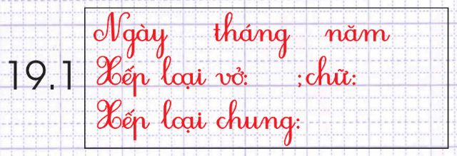 Dấu Vở Sạch Chữ Đẹp -  Font chữ Viết Tay trên mặt Dấu 22× 58mm