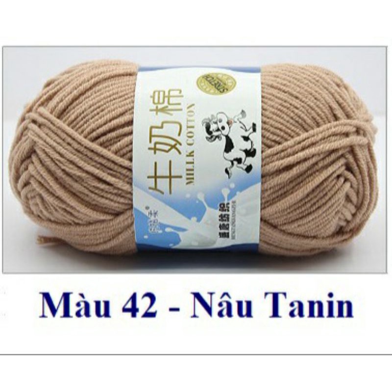 Cuộn len sữa tiện dụng đan móc len 50g