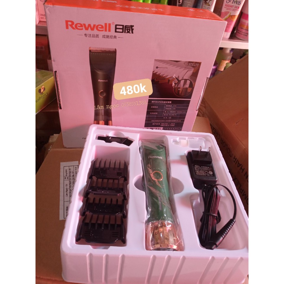 Tông Đơ cắt tóc REWELL  , thiết kế nhỏ gọn, sử dụng pin sạc, ít nóng , sắc bén