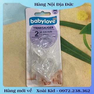 Núm ty thay silicon cổ hẹp Babylove của Đức
