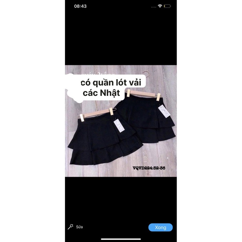 chân váy 2 tầng bigsize hình thật hàng sẵng