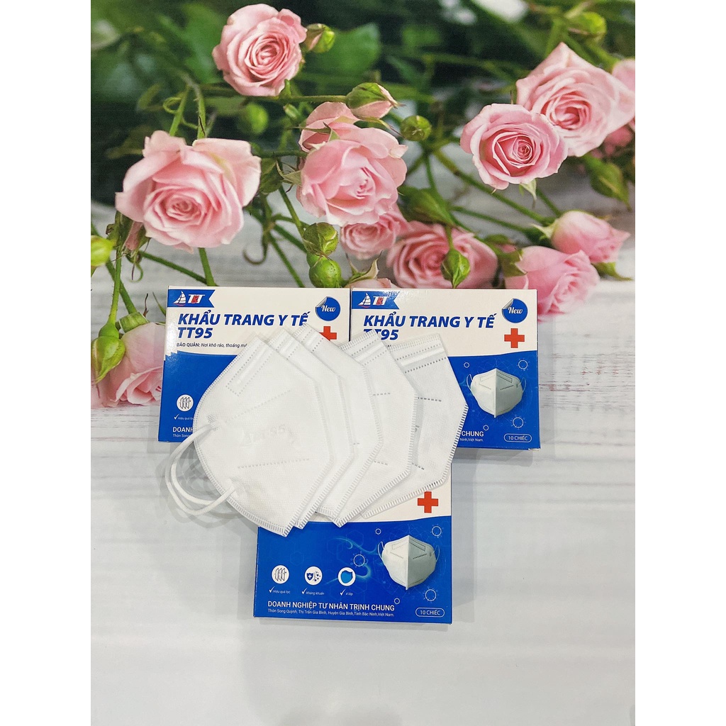 Khẩu trang y tế kháng khuẩn N95 TT95 chính hãng 5 lớp vải không dệt cao cấp