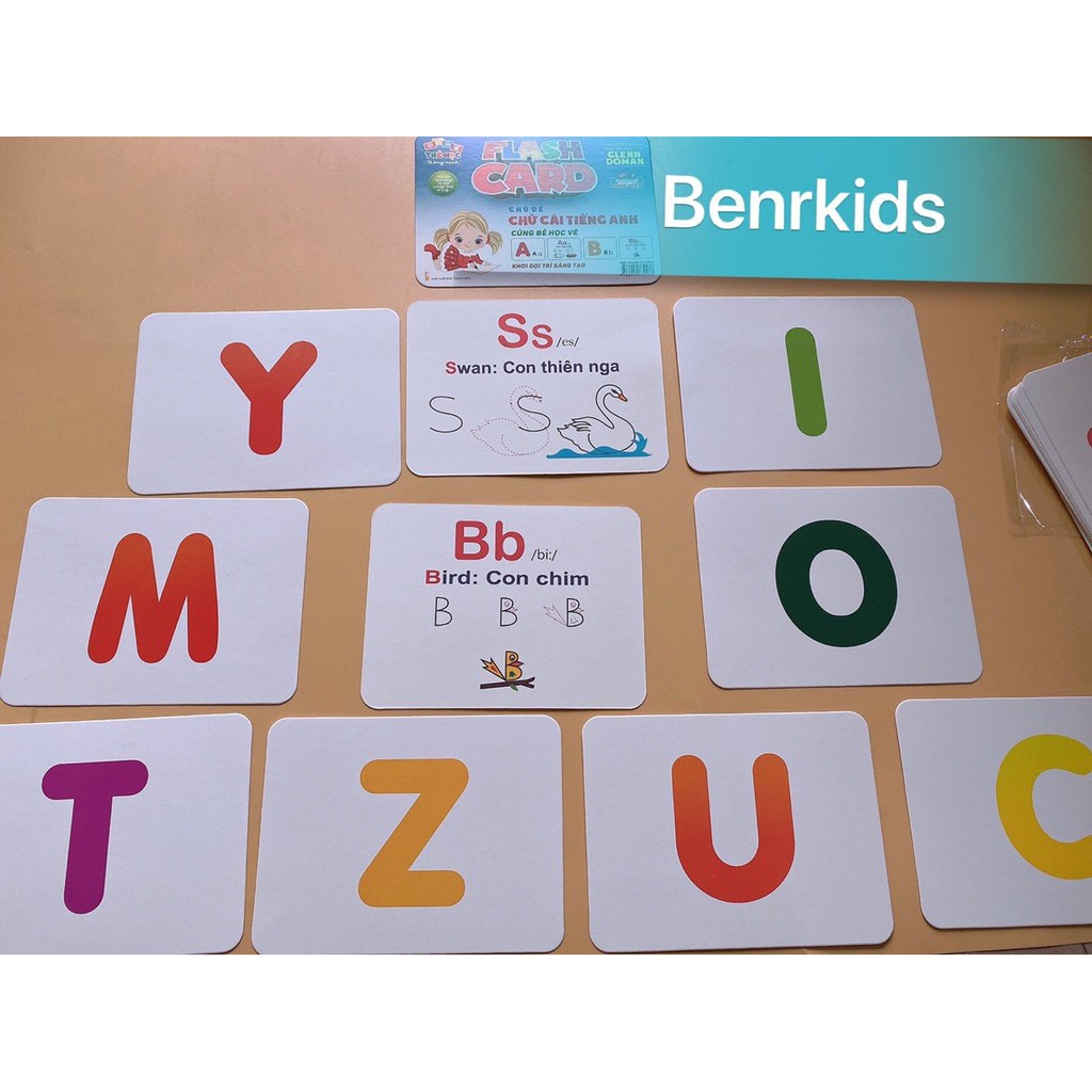 Bộ Thẻ Học FLASHCARDS Song Ngữ Thông Minh Chủ Đề Chữ Cái Tiếng Anh