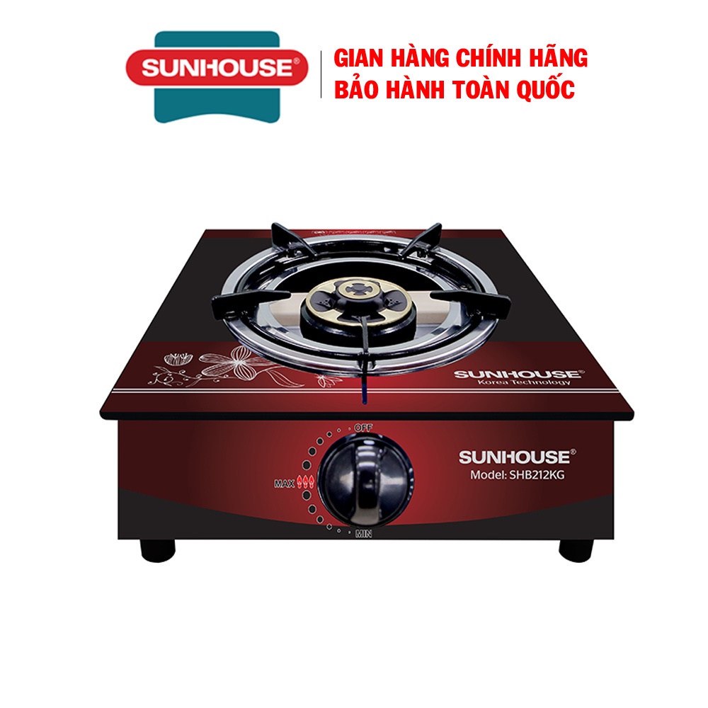 Bếp gas dương đơn kính họng gang Sunhouse SHB212KG