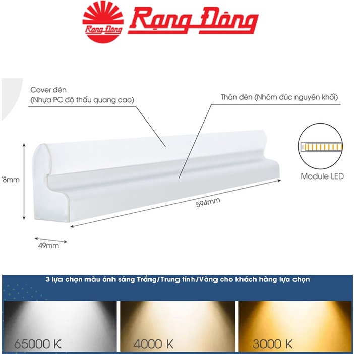 Đèn chiếu gương 6W LED Rạng Đông G03L/6W