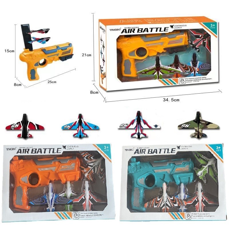 Súng Bắn Máy Bay Air Battle Cho Bé, Đồ Chơi Phóng Máy Bay Lượn Mô Hình Trẻ Em