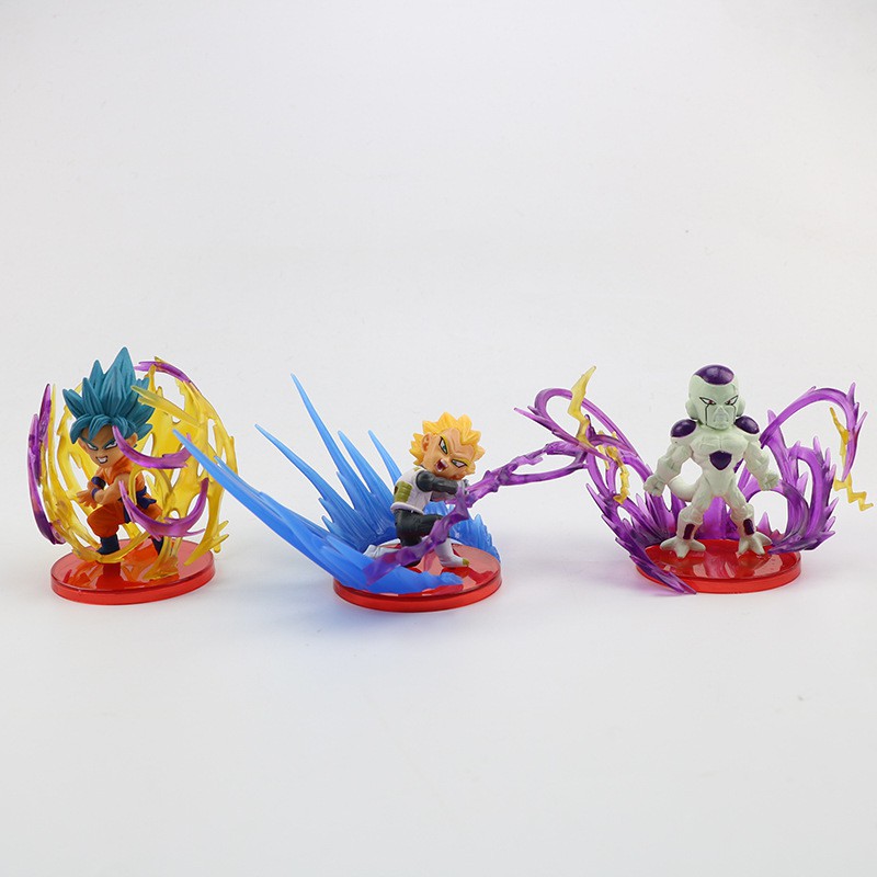 Mô hình chibi Dragonball Son Goku 7 viên ngọc rồng kèm sóng năng lượng đẹp mắt cao 6-8,5 CM